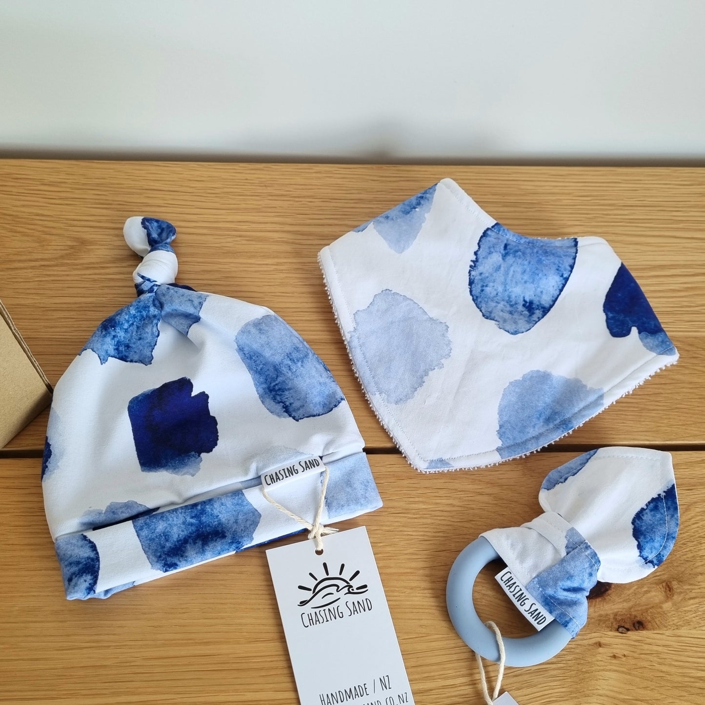 For Baby Beanie Gift Box - Watercolour Spots