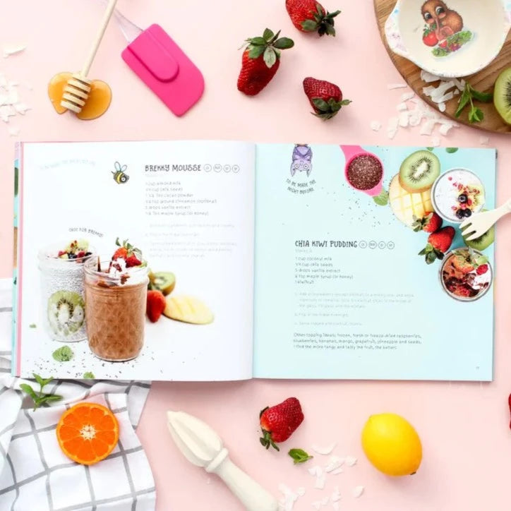 Recipe pages inside Kuwi’s Kitchen - Kiwi Kids Cookbook.